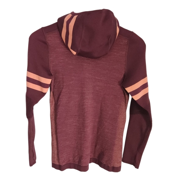 SMARTWOOL Women's Intraknit™ Merino Tech Pullover Hoodie burgundy orange XS - Picture 5 of 16
